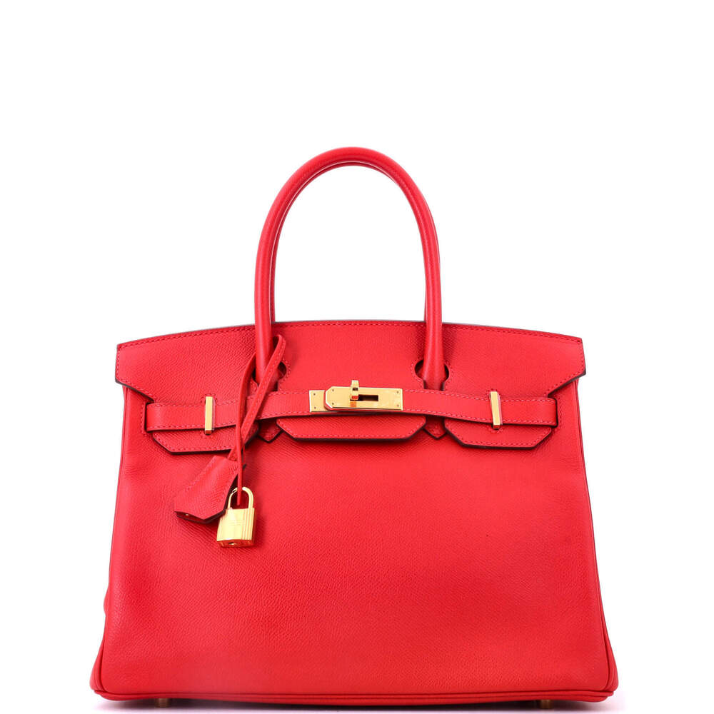 Hermes Birkin 30 Red Epsom with Gold Hardware